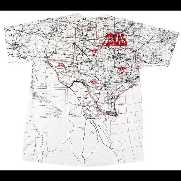 SOLD* All over graphic vintage Texas Map T-shirt - Picture 2 of 3